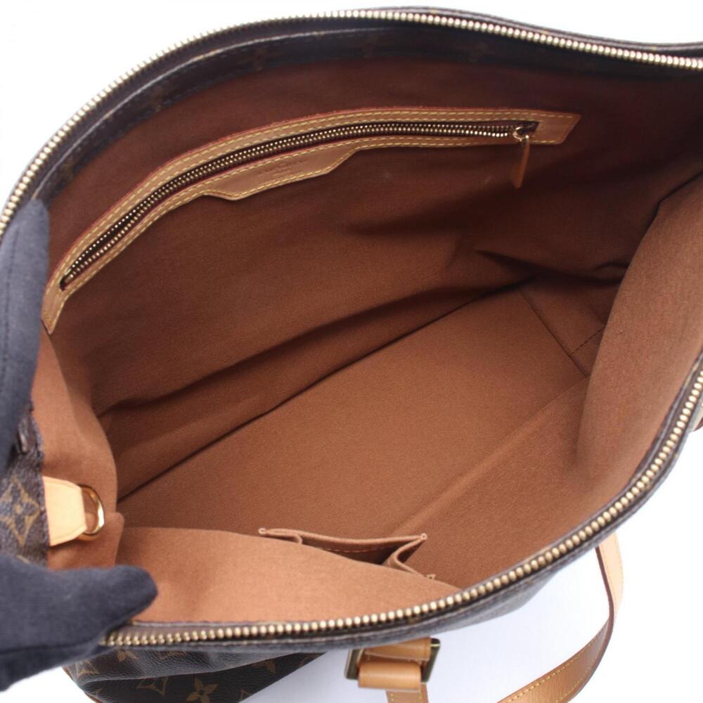 LOUIS VUITTON Authentic Brown Monogram Leather Tote Bag - Picture 3 of 9
